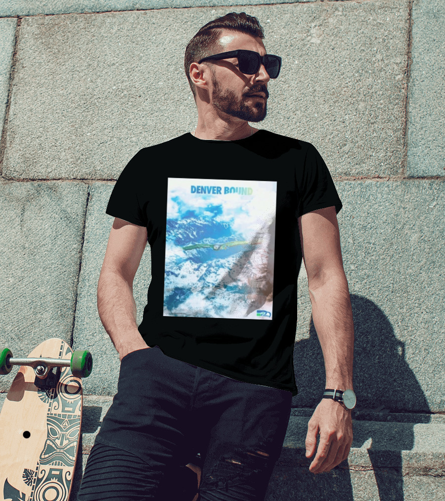Seattle Seahawks Denver Bound Mountain Flight T-Shirt
