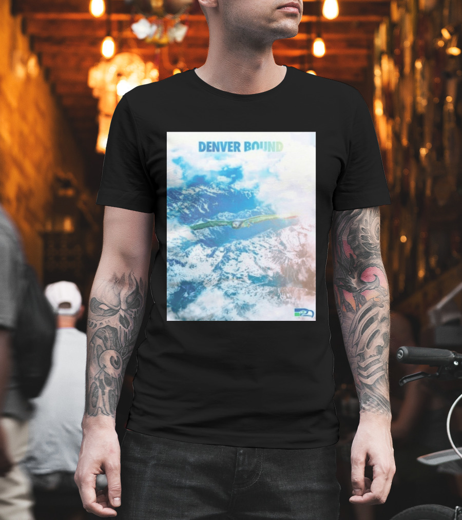 Seattle Seahawks Denver Bound Mountain Flight T-Shirt
