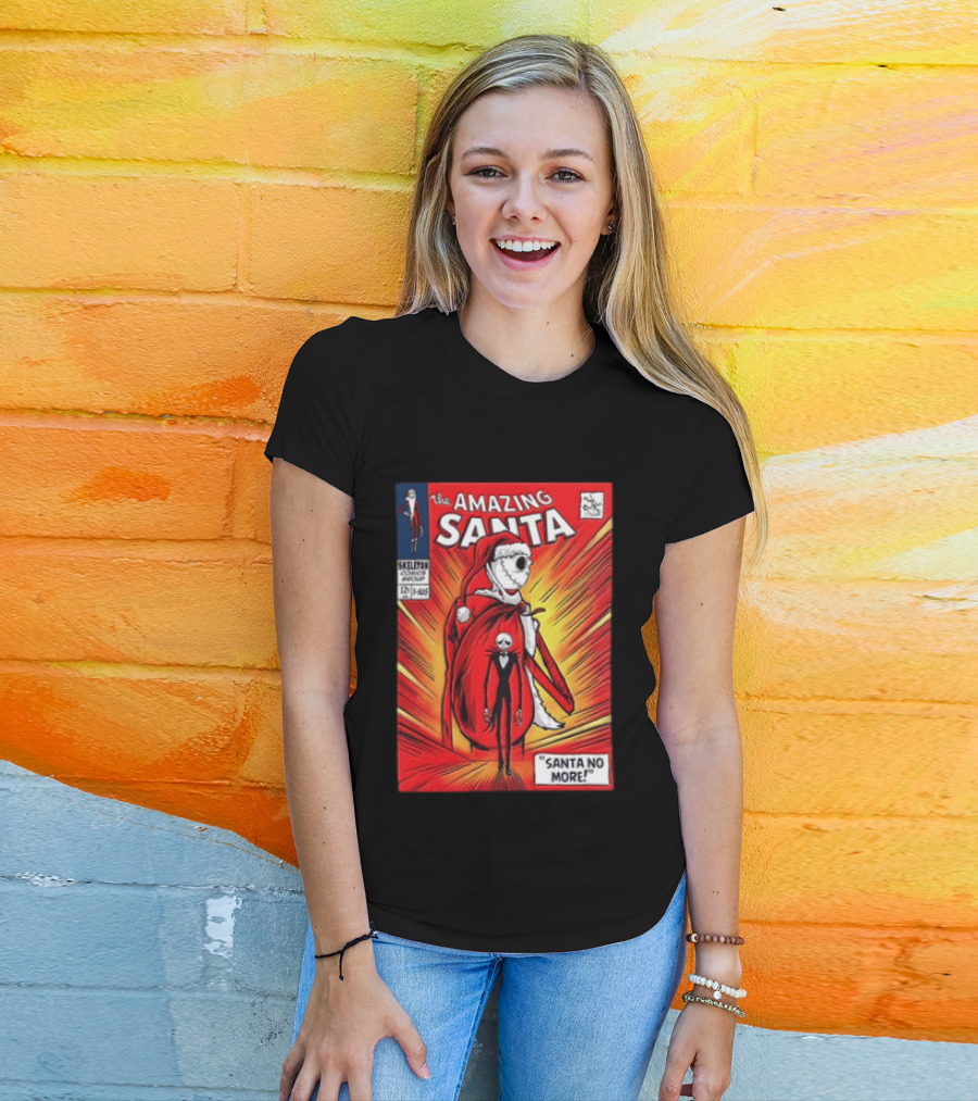 The Amazing Santa Jack Skellington Santa No More Nightmare Before Christmas T-Shirt