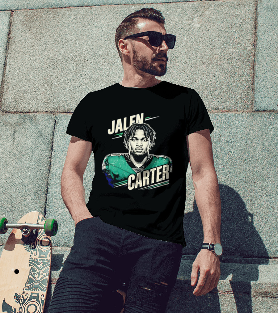 Jalen Carter Philadelphia Eagles Distressed NFL Merchandise T-Shirt
