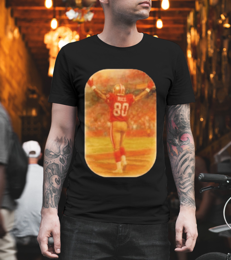Jerry Rice San Francisco 49ers No 80 Iconic Celebration T-Shirt