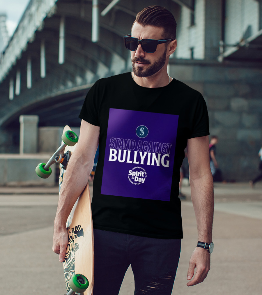 Seattle Mariners Stand Against Bullying Spirit Day T-Shirt
