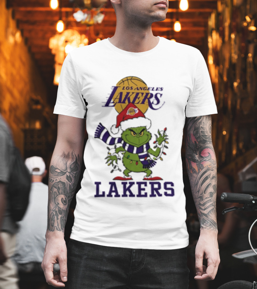 Grinch Los Angeles Lakers Christmas 2026 Holiday Magic T-Shirt