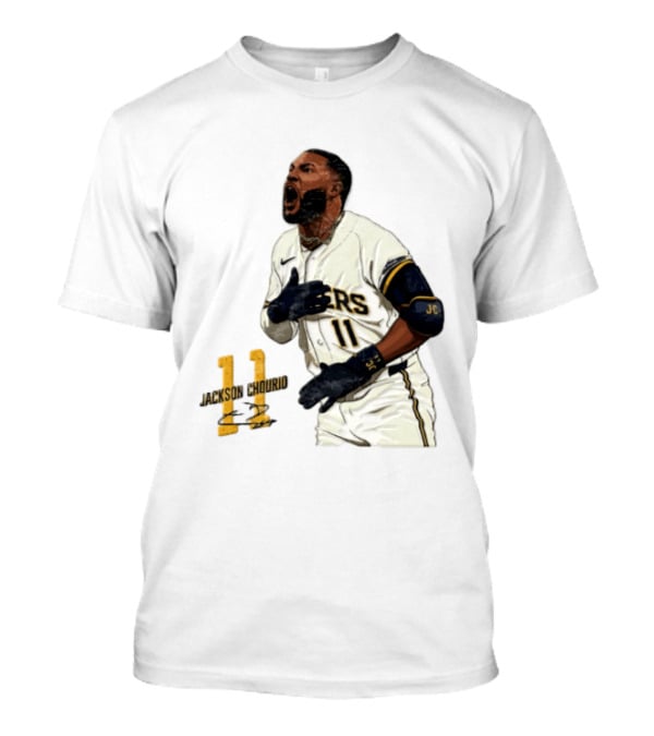 Jackson Chourio 11 Brewers Baseball Player Celebration T-Shirt