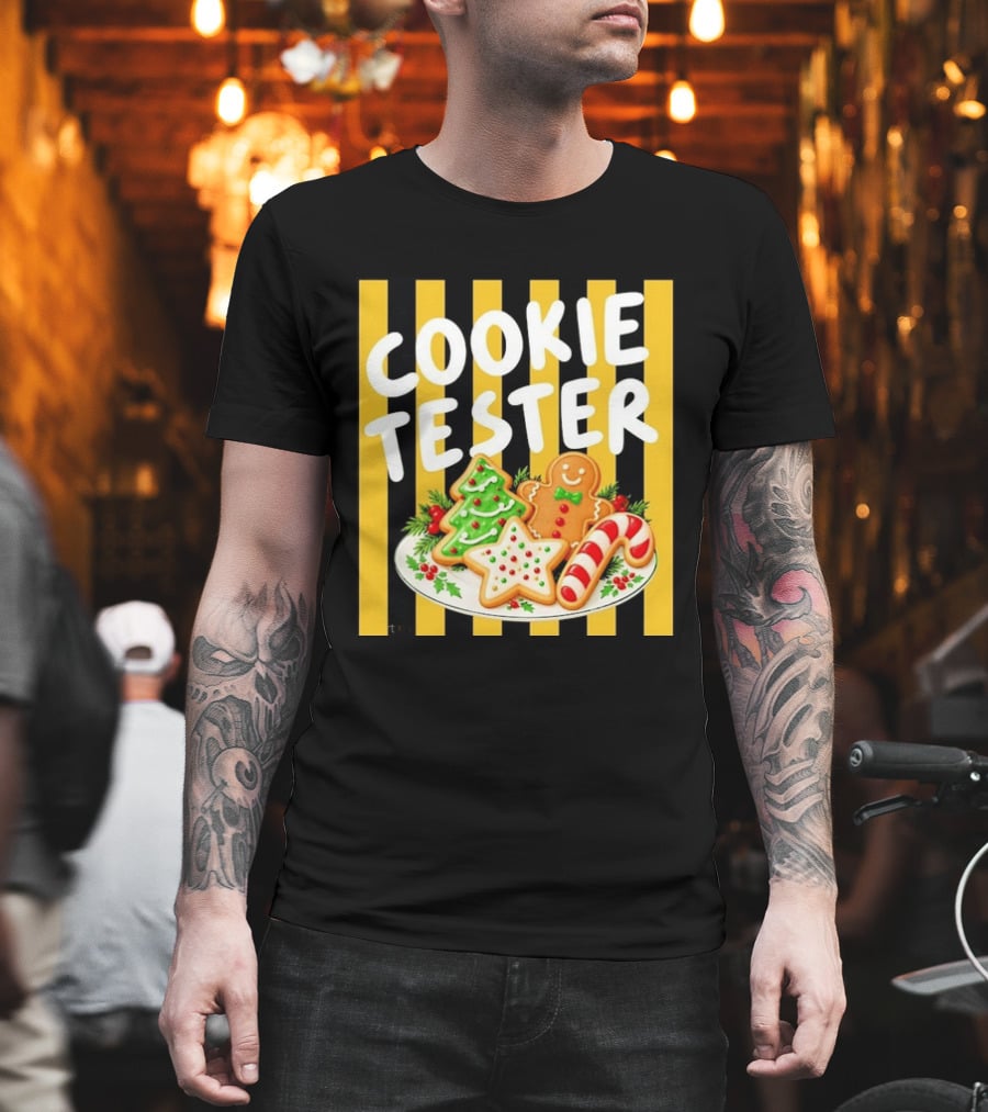 Cookie Tester Christmas Holiday Treats Gingerbread Man T-Shirt