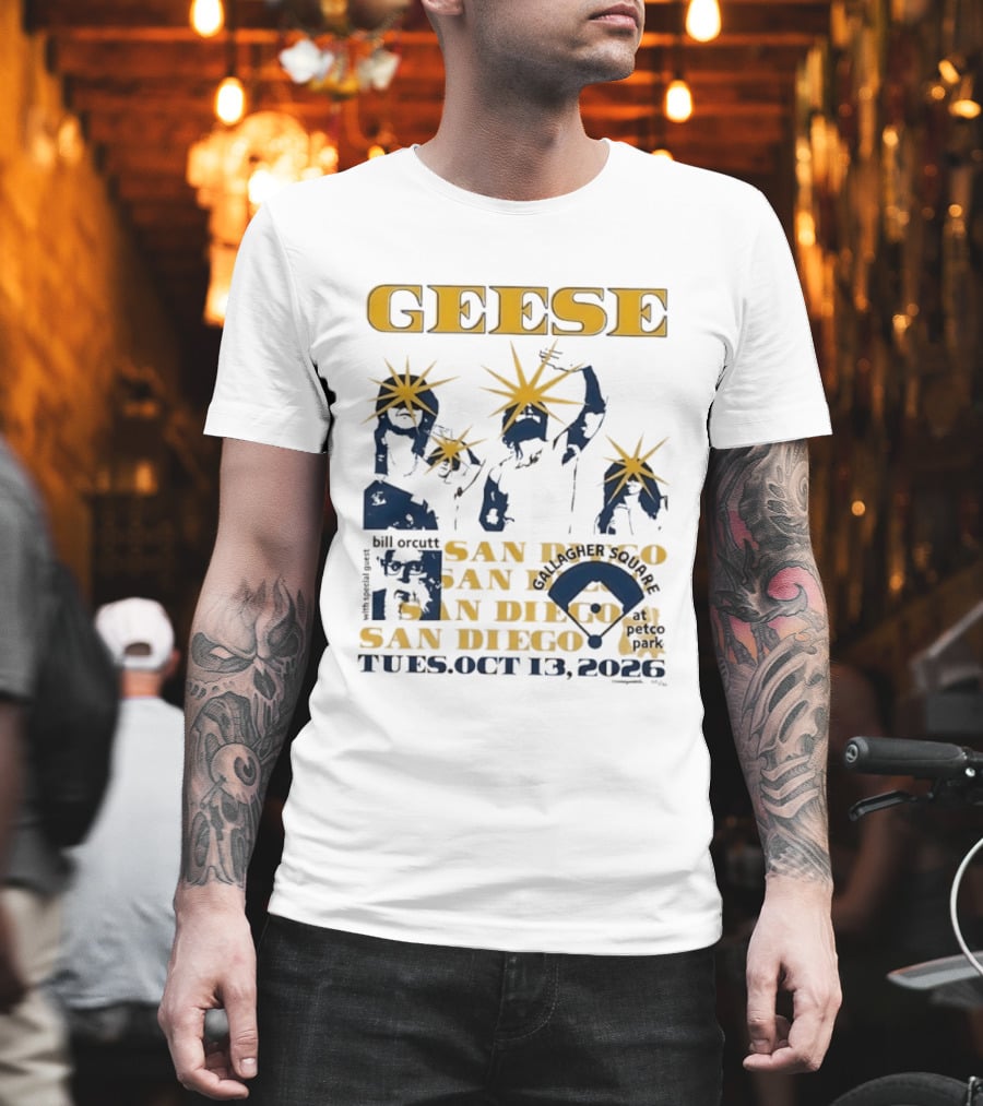 Geese With Special Guest Bill Orcutt At Gallagher Square San Diego October 13 2026 T-Shirt