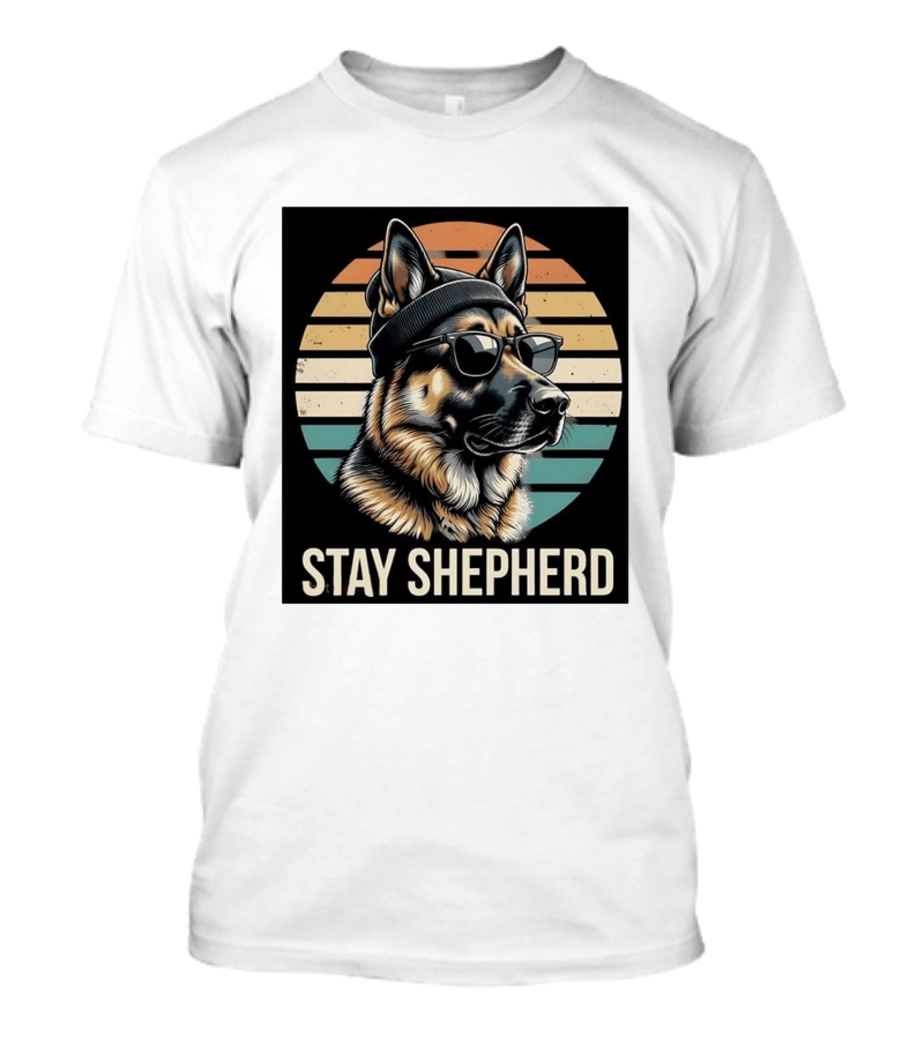 German Shepherd Dog Sunset Stay Shepherd T-Shirt