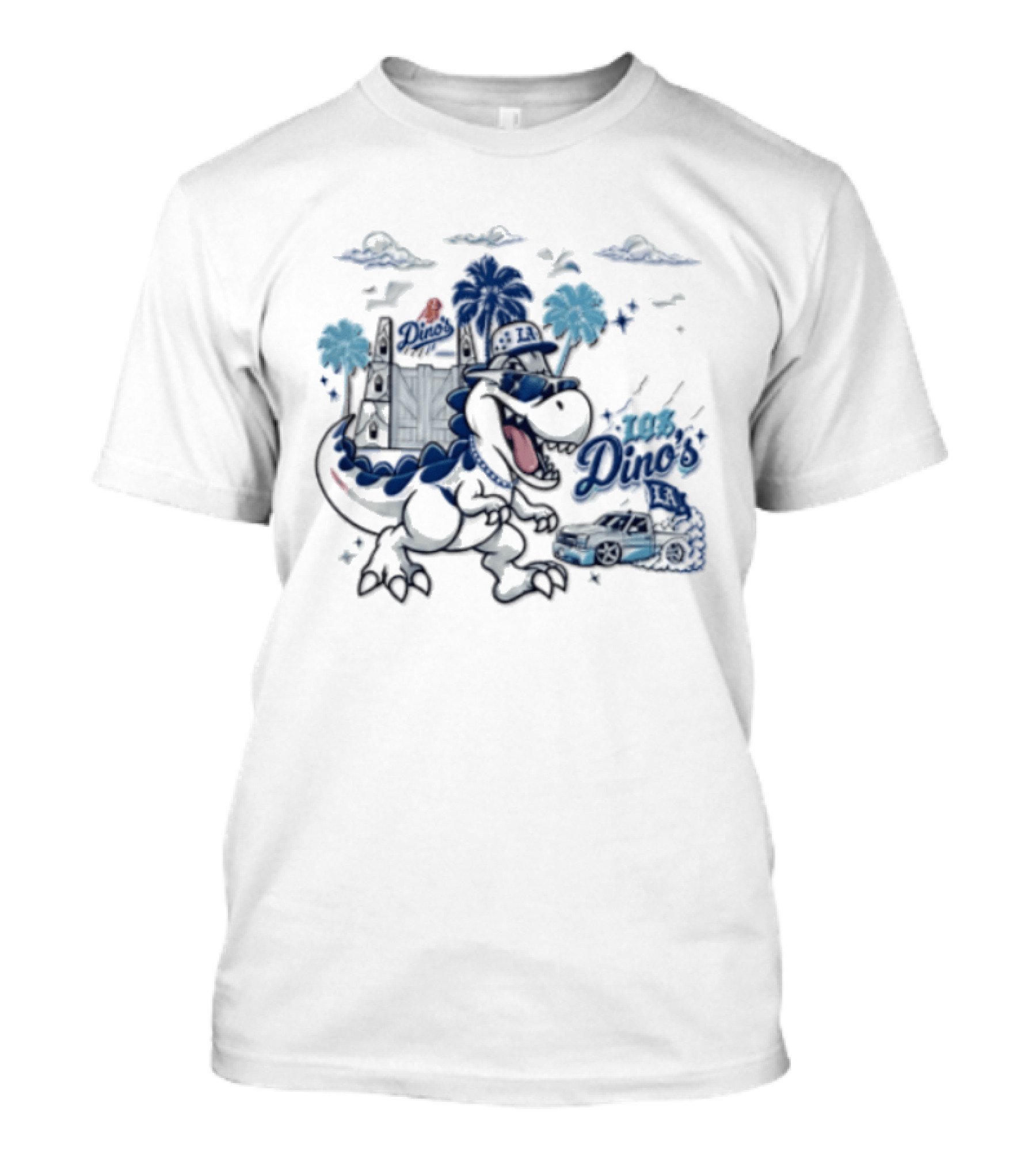 Los Dino’s Los Angeles Dodgers Baseball T-Shirt