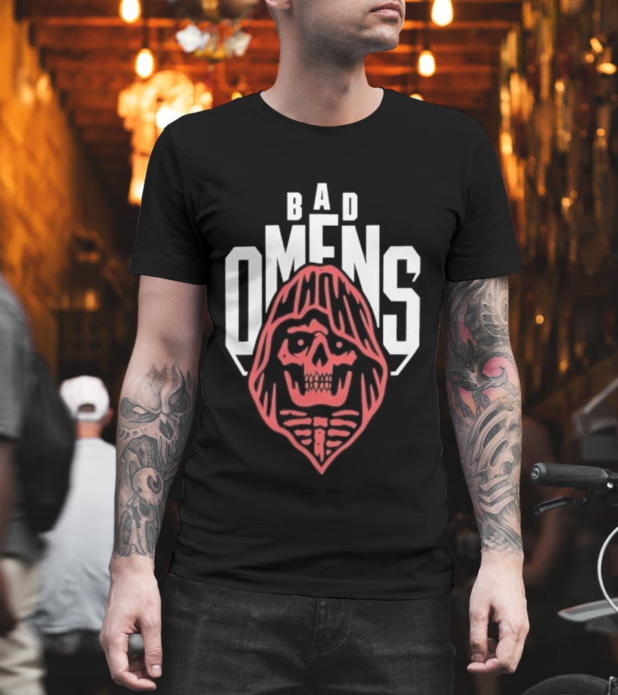 Bad Omens Skull Hooded Metalcore Heavy Metal T-Shirt