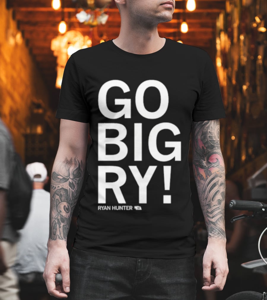 GO BIG RY Ryan Hunter 18 Football T-Shirt