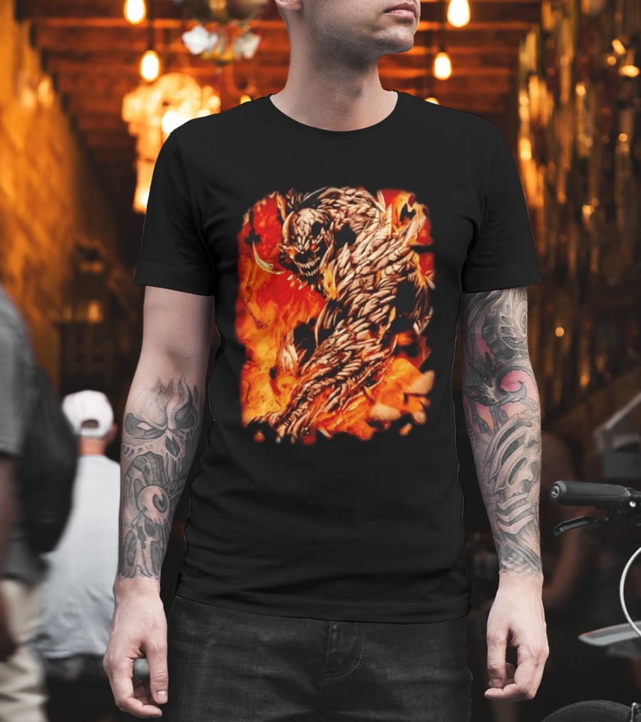 Doomsday DC Comics Villain Fire T-Shirt
