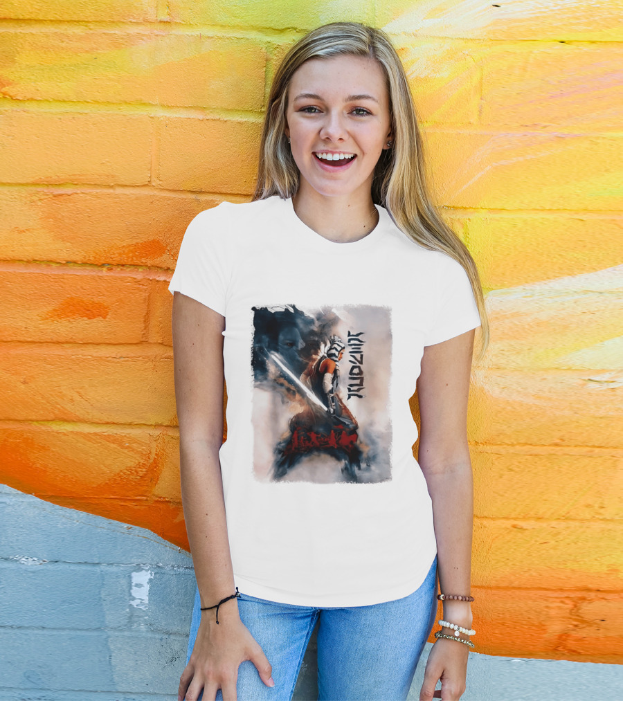 Ahsoka Tano Jedi Warrior Lightsaber Arabic Calligraphy Star Wars T-Shirt