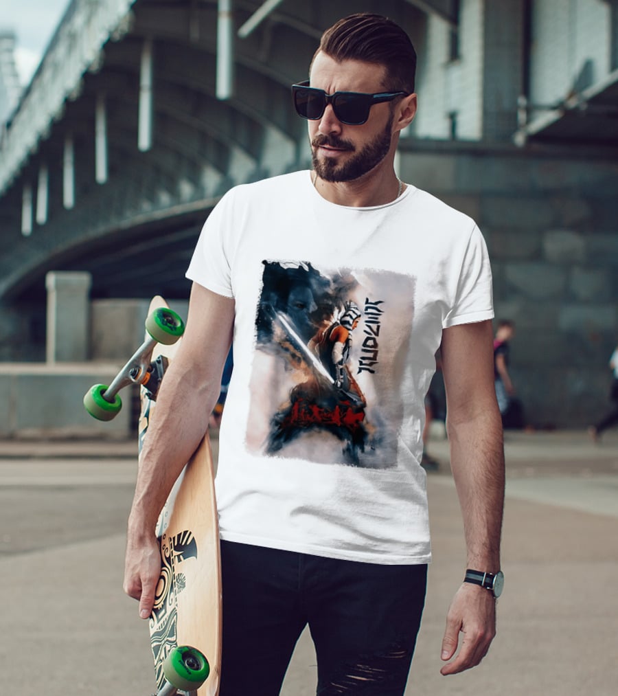 Ahsoka Tano Jedi Warrior Lightsaber Arabic Calligraphy Star Wars T-Shirt