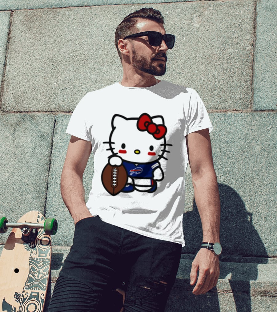 Hello Kitty Buffalo Bills Football Character Fan T-Shirt