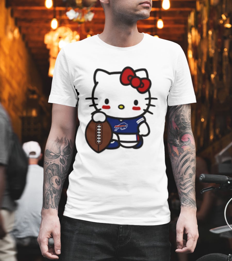 Hello Kitty Buffalo Bills Football Character Fan T-Shirt