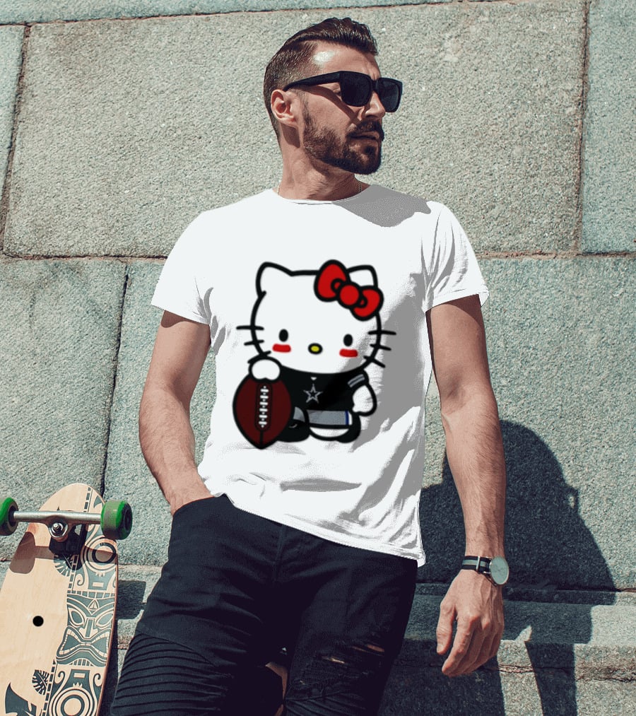 Hello Kitty Dallas Cowboys Football Fan T-Shirt