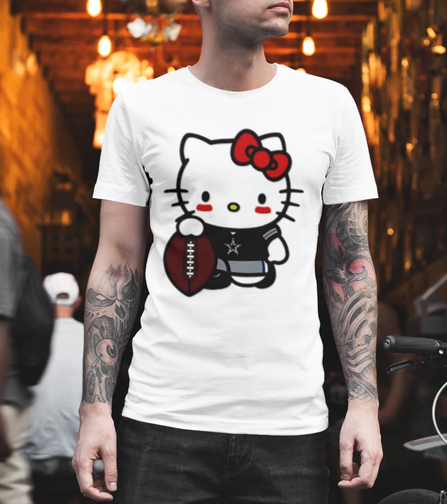 Hello Kitty Dallas Cowboys Football Fan T-Shirt