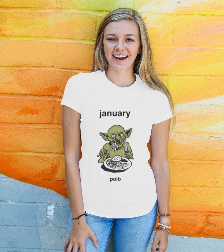 January Polb Goblin Eating T-Shirt