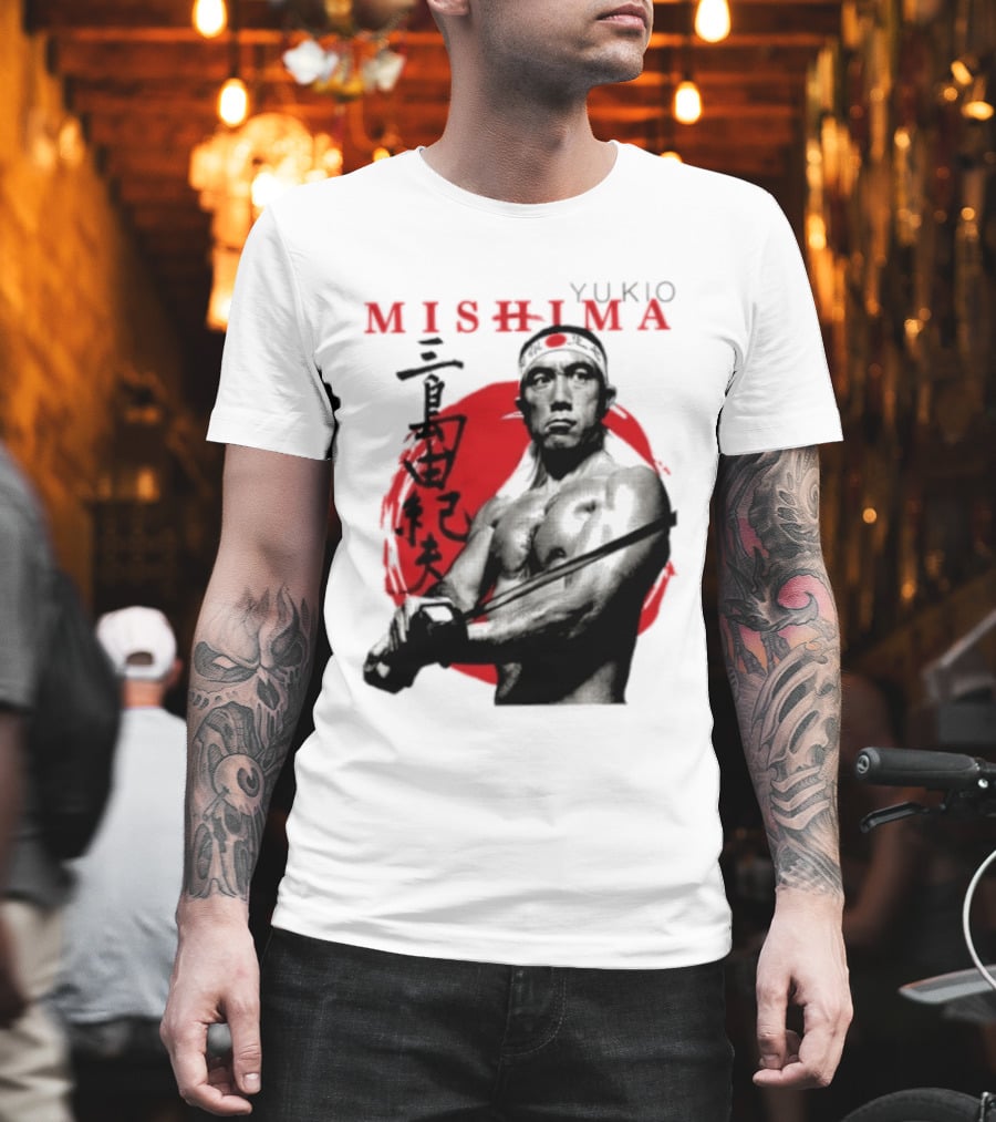 Yukio Mishima Samurai Warrior Japanese Calligraphy T-Shirt