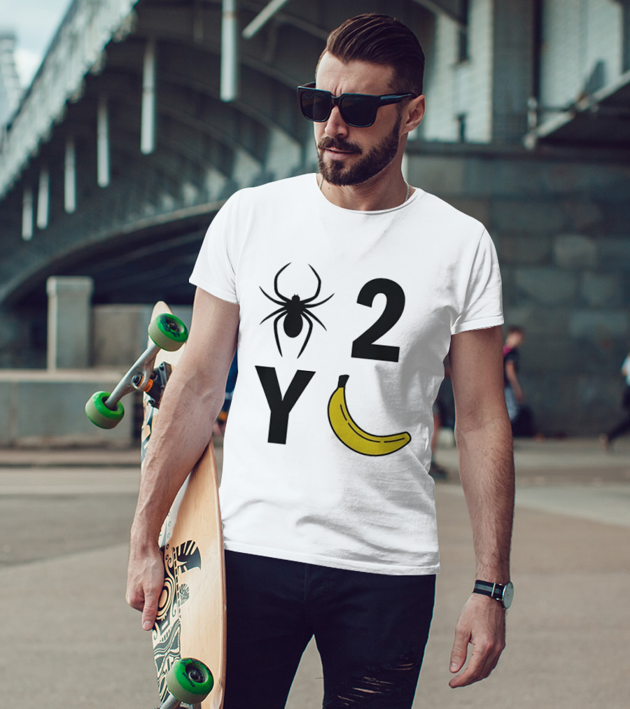 Spider 2 Y Banana Rebus Wordplay Visual Pun T-Shirt