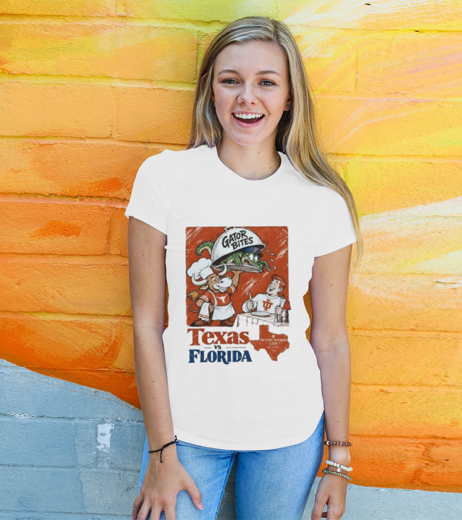 Texas Vs Florida Gator Bites Austin Sports Club T-Shirt