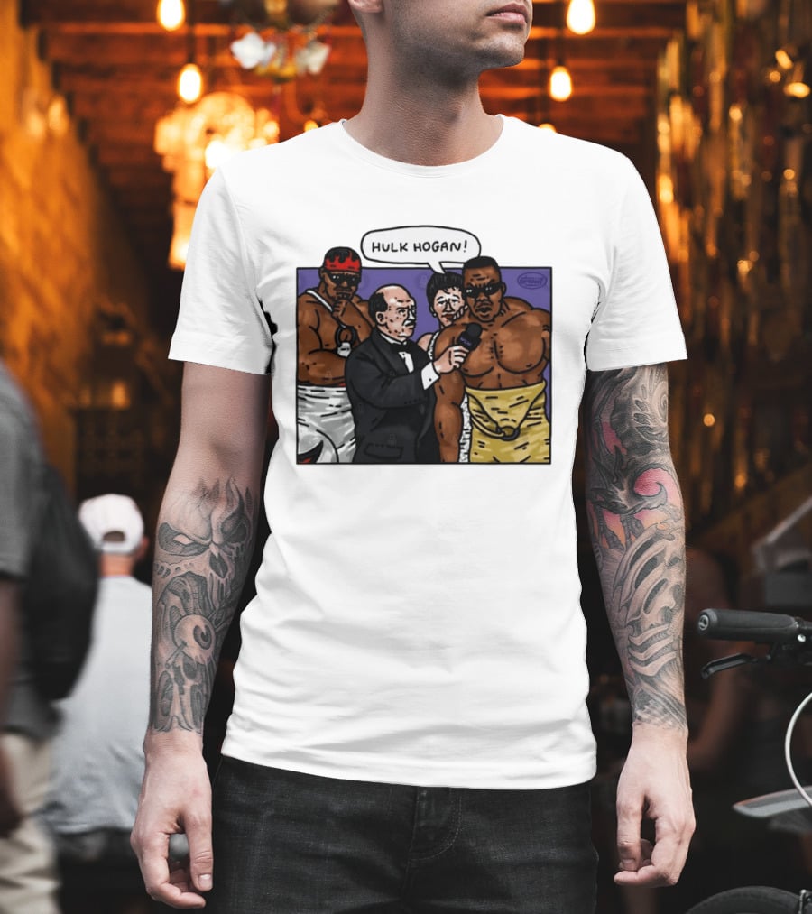 Hulk Hogan WCW Wrestlers Interview Scene Professional Wrestling T-Shirt