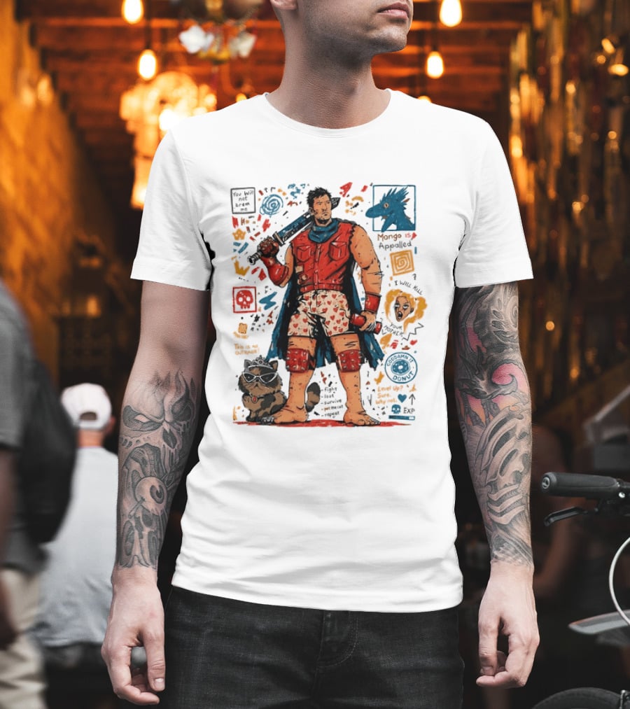 Mongo Is Appalled Goddamn It Donut Fantasy Adventure Comic Style Hero Boxer Villain Playful Quotes T-Shirt