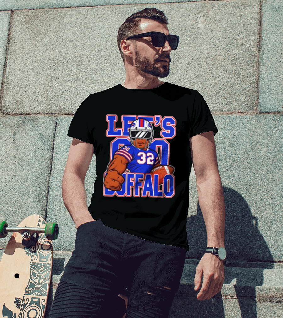 OJ Simpson 32 Jersey Let's Go Buffalo Football Fan T-Shirt
