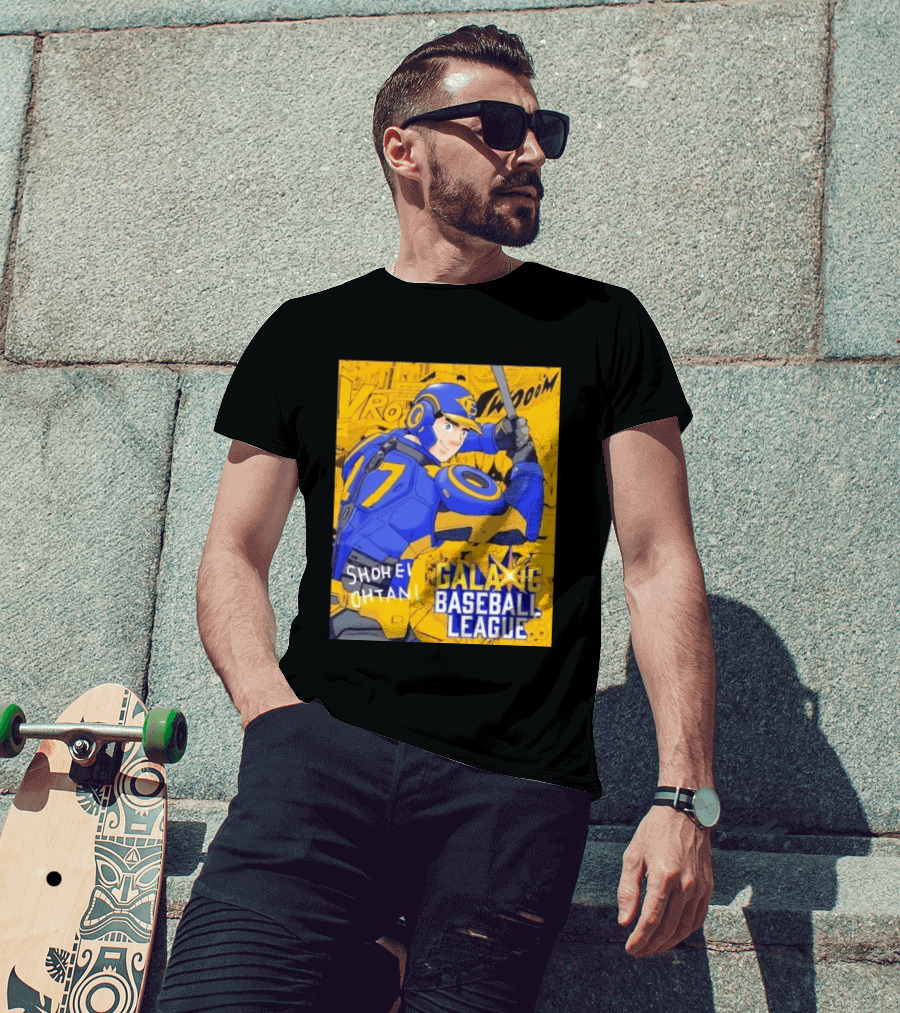Shohei Ohtani 17 Galactic Baseball League Comic Style Fan Merch T-Shirt