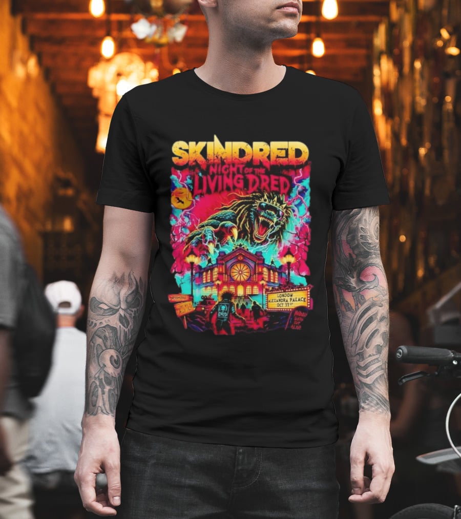 Skindred Night Of The Living Dred London Alexandra Palace Oct 31st Monster Concert T-Shirt