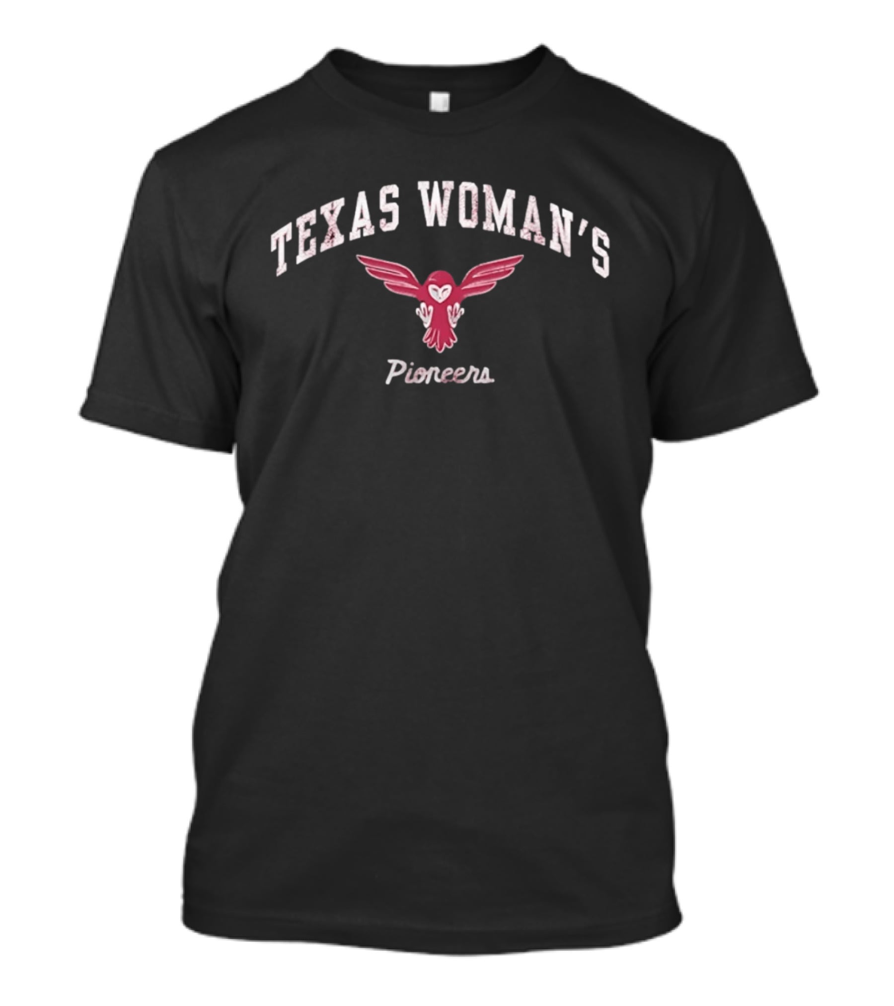 Texas Woman's Pioneers Distressed Athletics Owl Motif T-Shirt