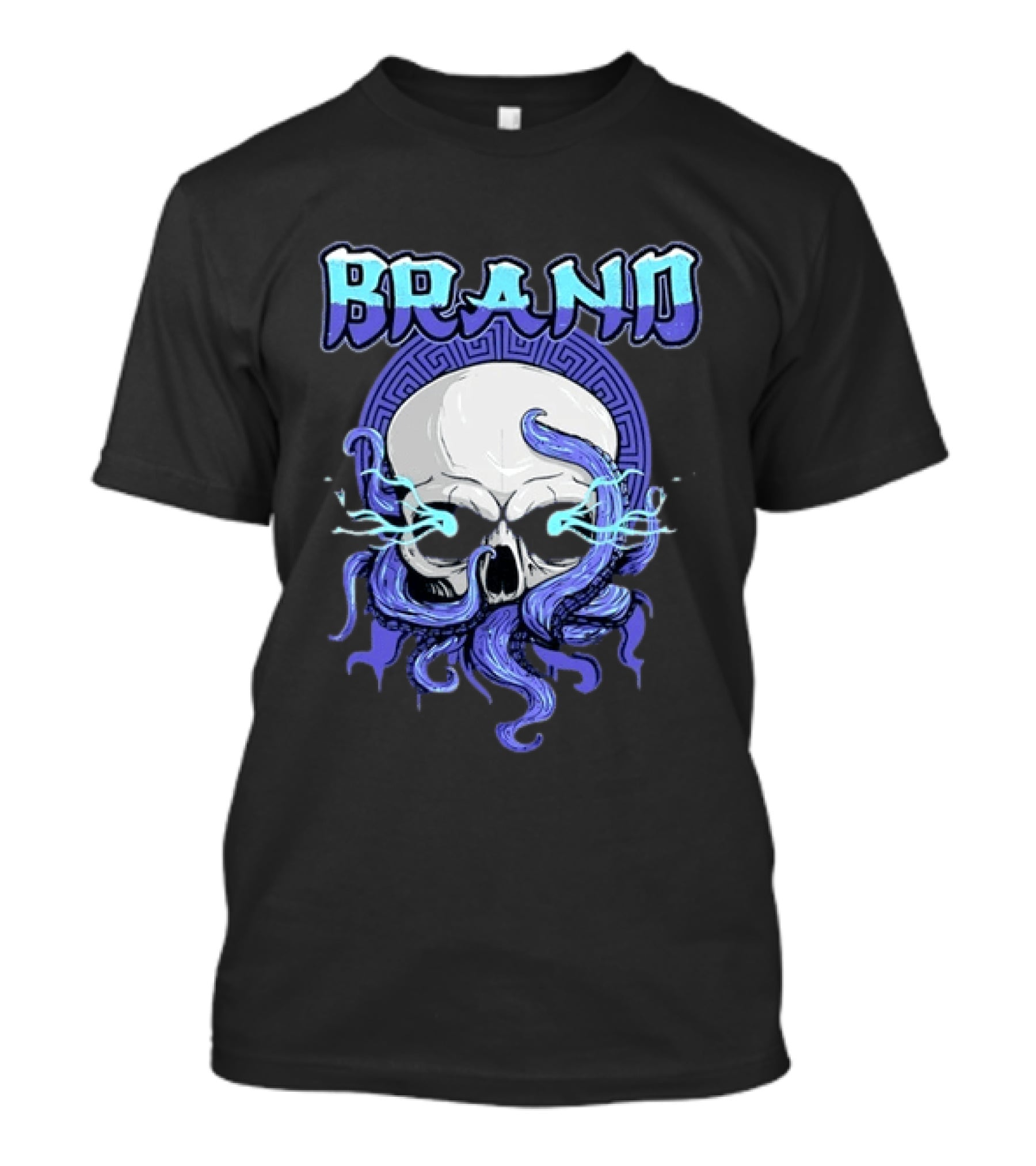 BRAND Skull With Tentacles Gothic Dark Spooky T-Shirt