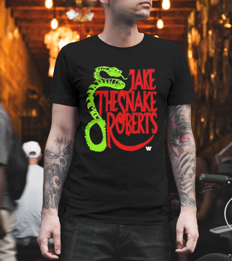 Jake The Snake Roberts WWE Retro 80s Neon T-Shirt