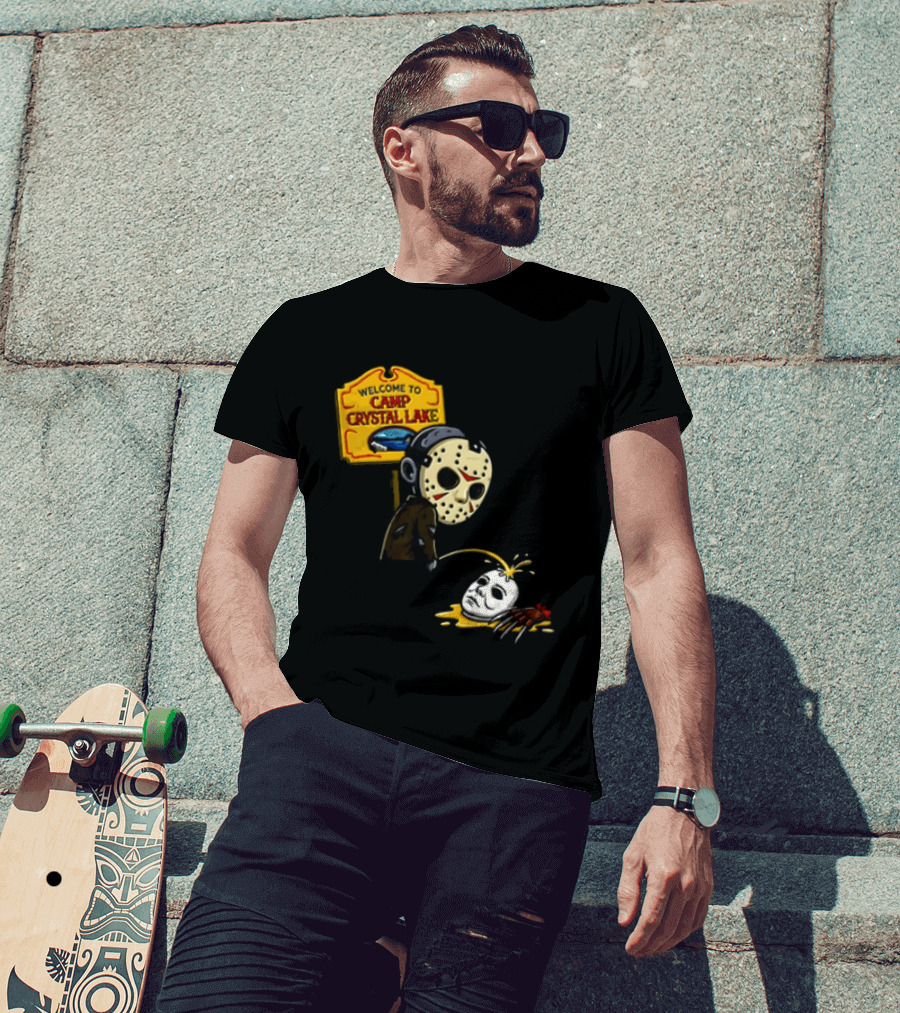 Jason Voorhees Friday The 13th Camp Crystal Lake Horror Scene T-Shirt