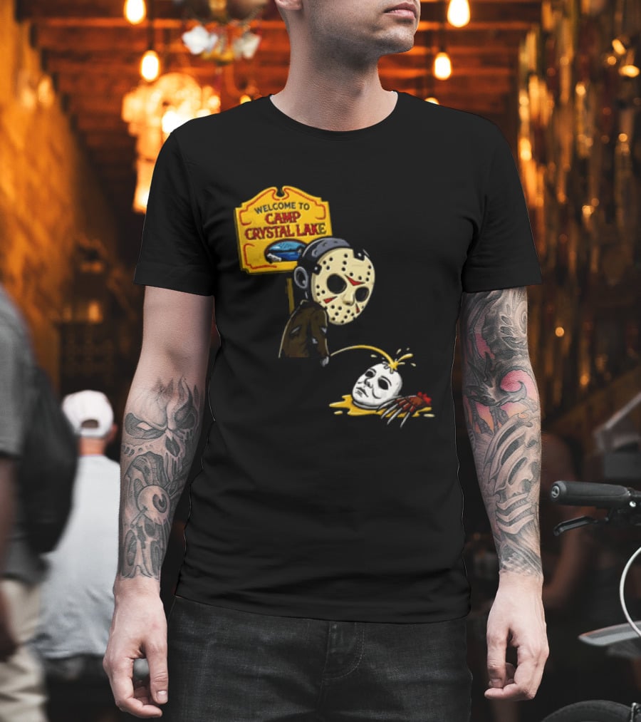 Jason Voorhees Friday The 13th Camp Crystal Lake Horror Scene T-Shirt