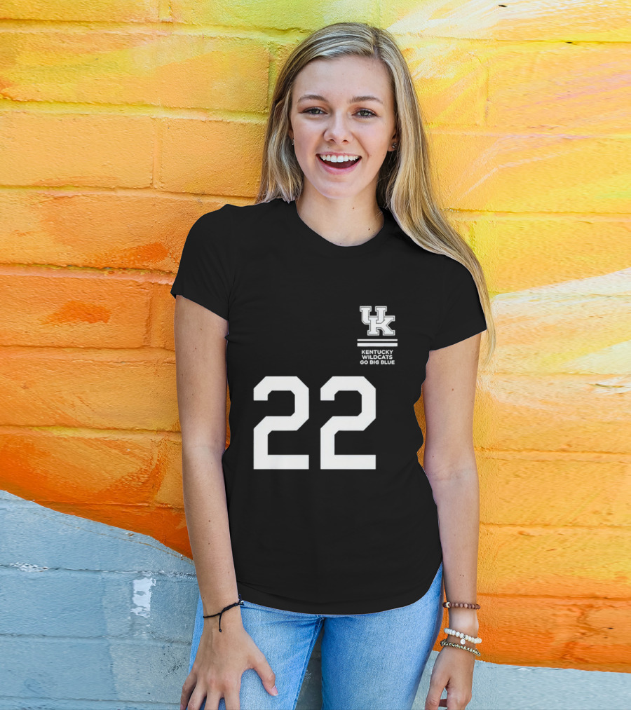 Kentucky Wildcats Milan Momcilovic Number 22 Go Big Blue T-Shirt