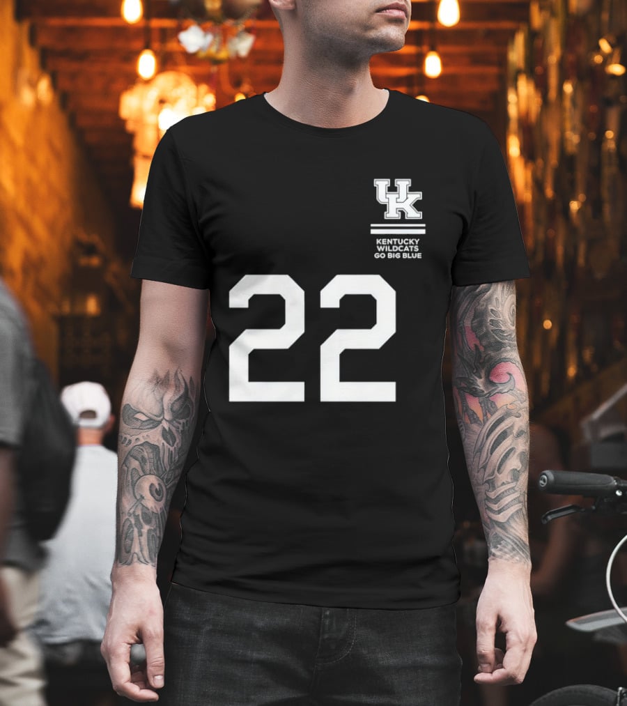 Kentucky Wildcats Milan Momcilovic Number 22 Go Big Blue T-Shirt