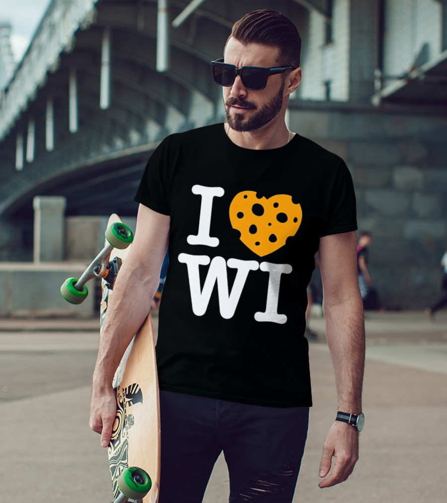 I Love WI Cheesehead Wisconsin Dairy State T-Shirt
