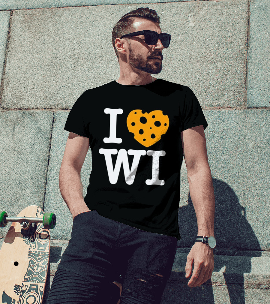 I Love WI Cheesehead Wisconsin Dairy State T-Shirt
