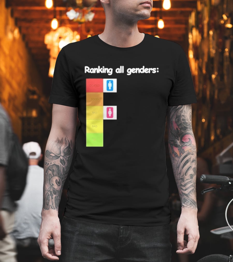 Ranking All Genders Tier List Meme Coated Good Mid Ok D T-Shirt