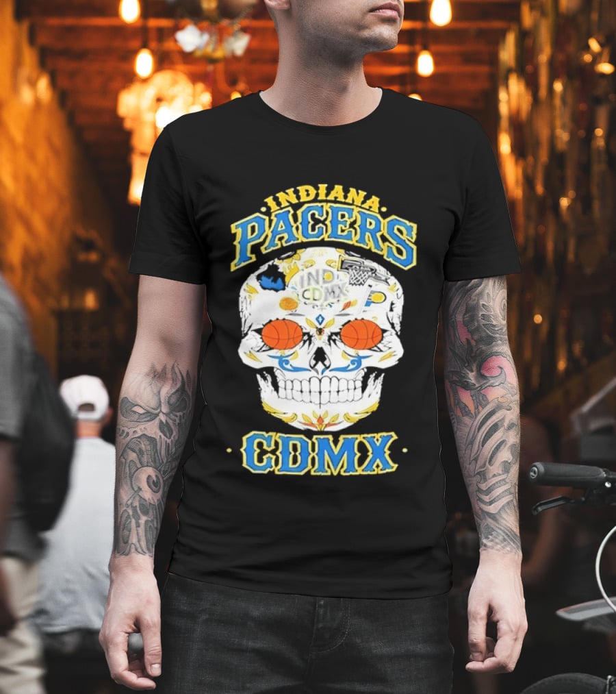 Indiana Pacers CDMX Sugar Skull NBA T-Shirt