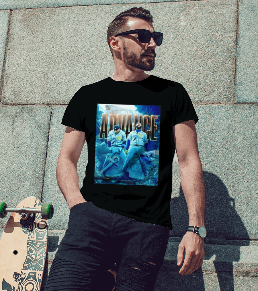 Tampa Bay Rays Advance Team MLB Baseball Victory Celebration Ocean T-Shirt