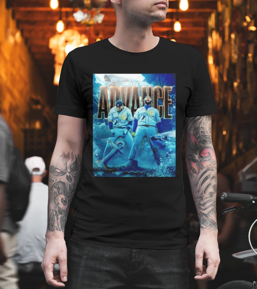 Tampa Bay Rays Advance Team MLB Baseball Victory Celebration Ocean T-Shirt