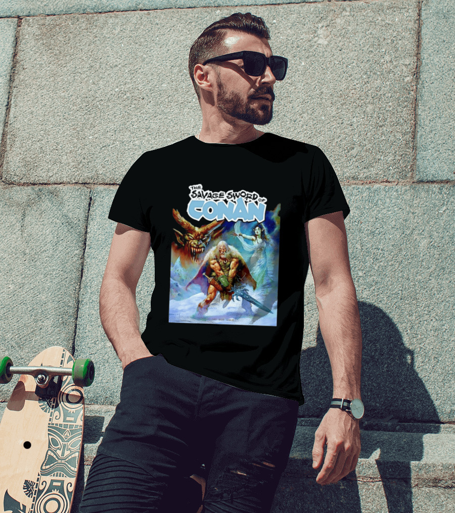 Savage Sword Of Conan Featuring Sharp Arcudi Carvalho Fantasy T-Shirt