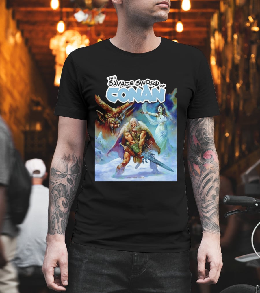 Savage Sword Of Conan Featuring Sharp Arcudi Carvalho Fantasy T-Shirt