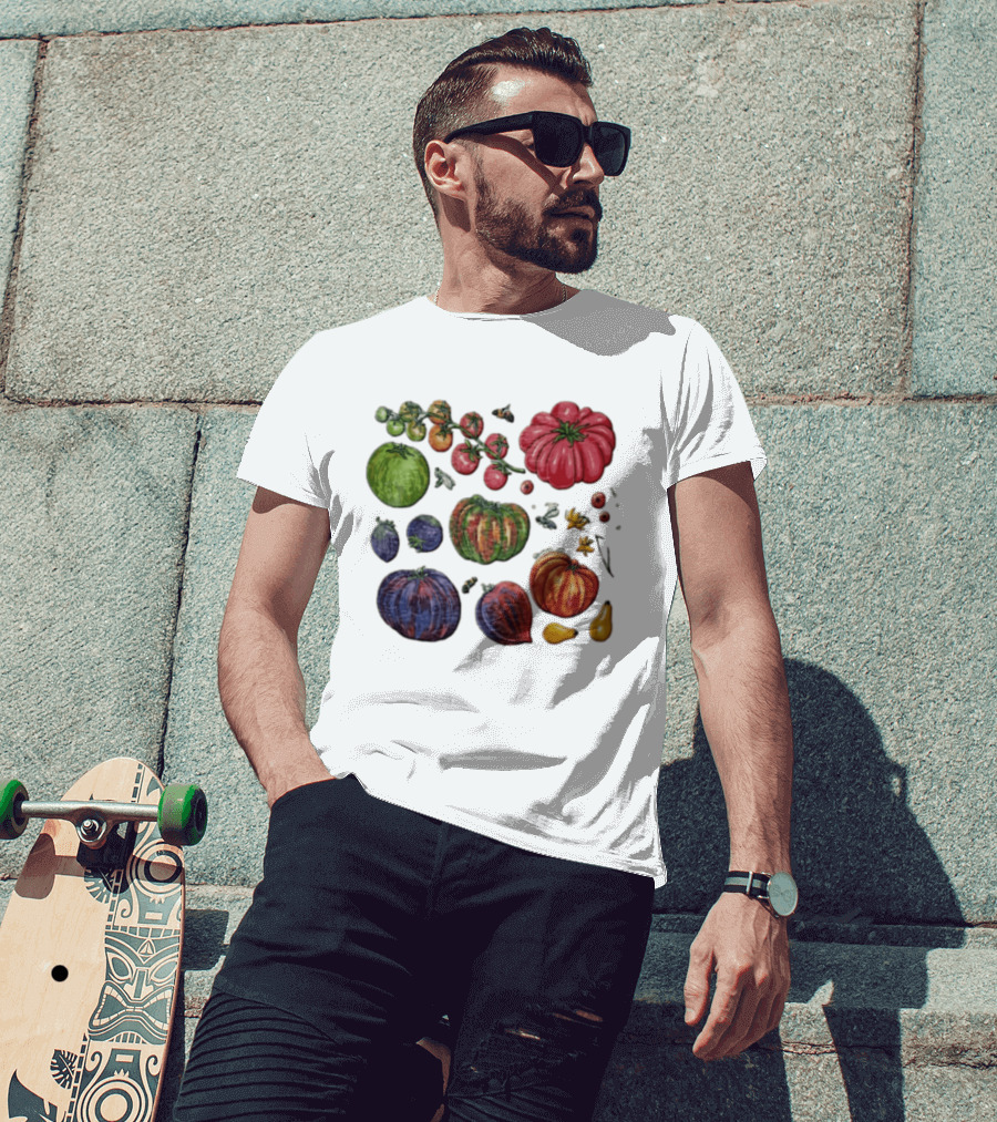 Claire Baldwin Liberty Heirloom Tomatoes Variety T-Shirt