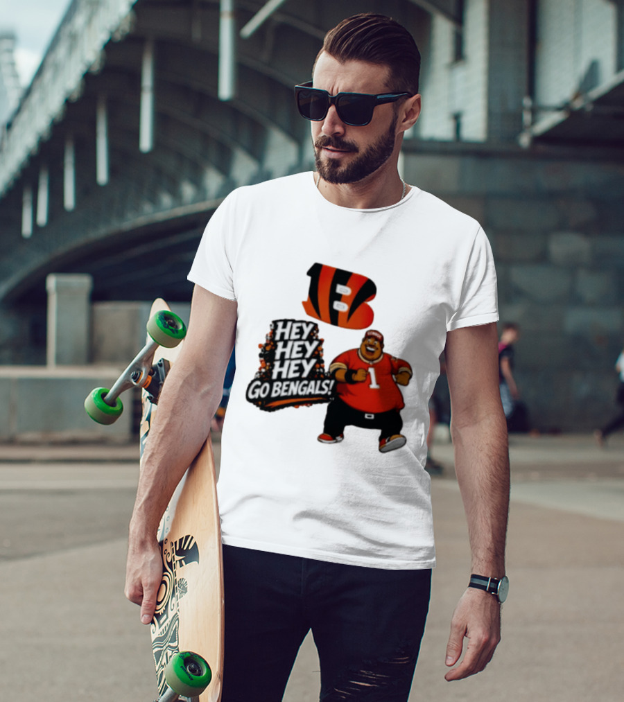 Ja Marr Chase Fat Albert Cincinnati Bengals Hey Hey Hey Go Bengals T-Shirt