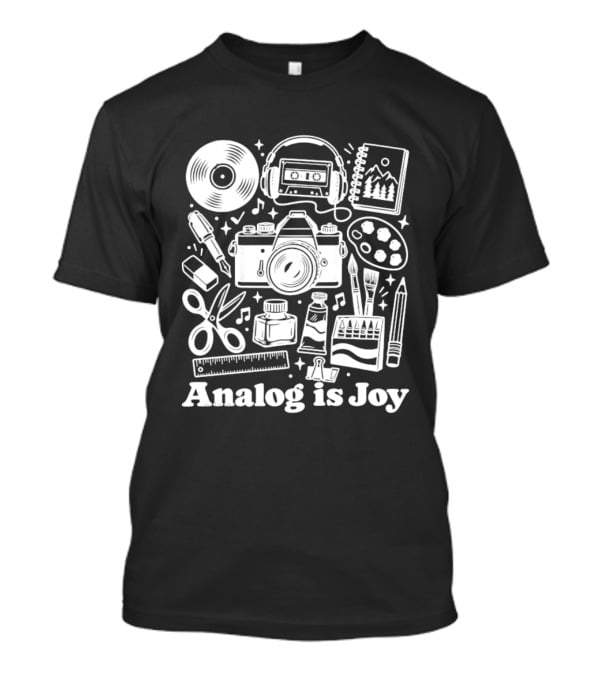 Analog Is Joy Camera Cassette Paint Creativity T-Shirt