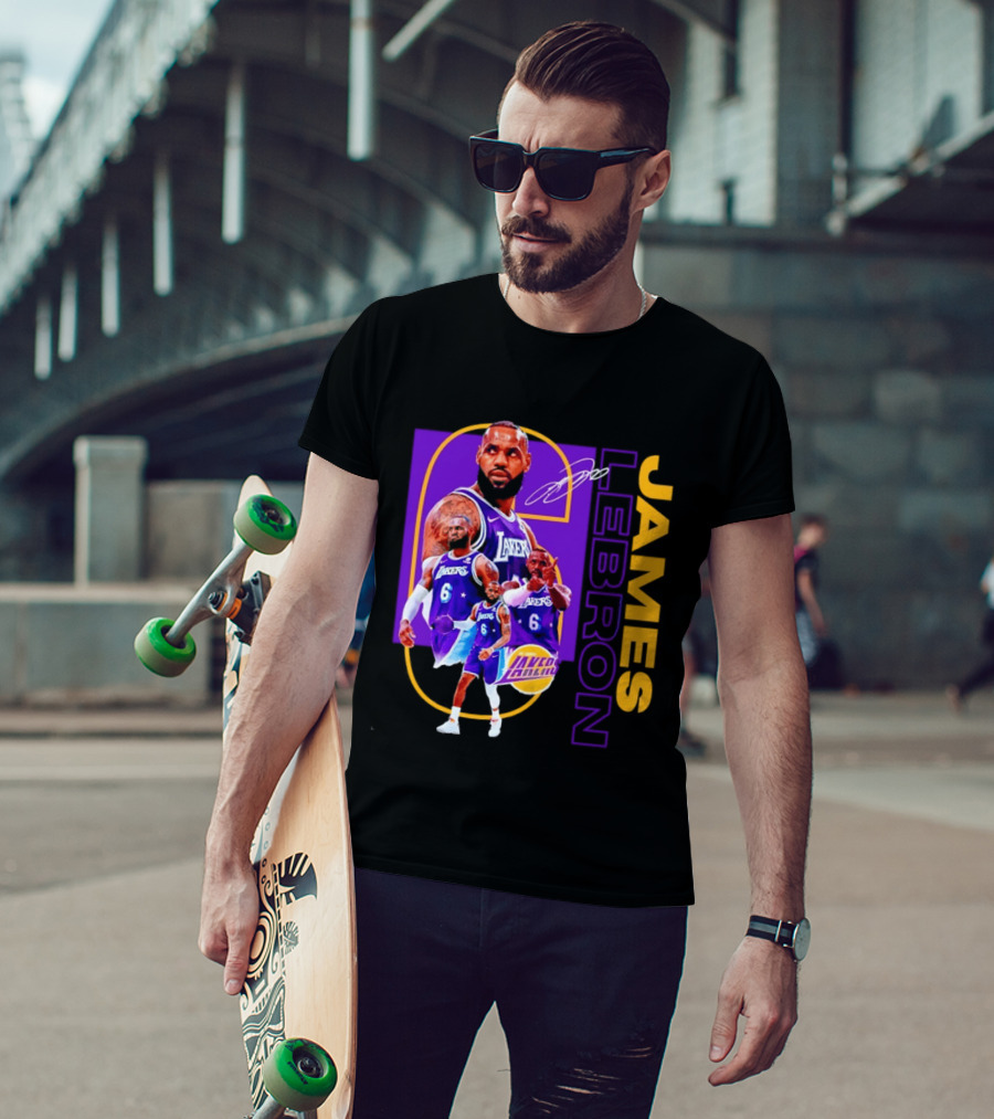 LeBron James Los Angeles Lakers 6 NBA Basketball T-Shirt
