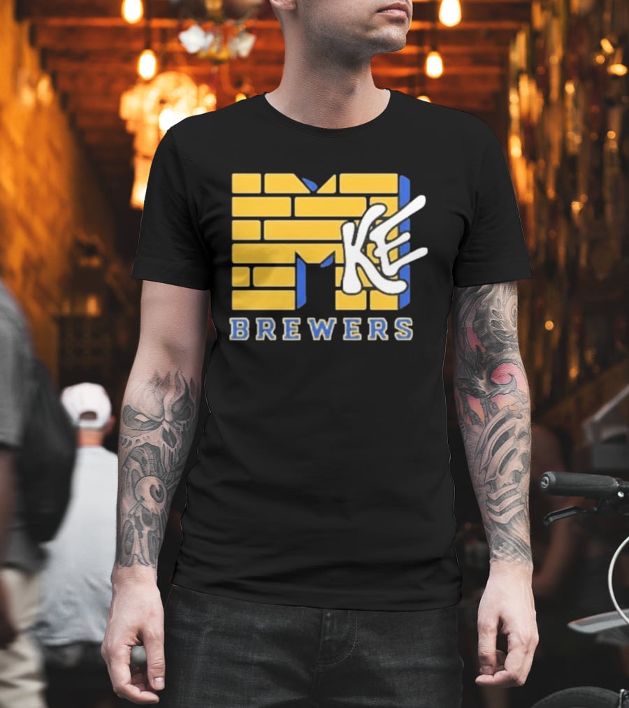 MKE Milwaukee Brewers MTV MLB Baseball T-Shirt